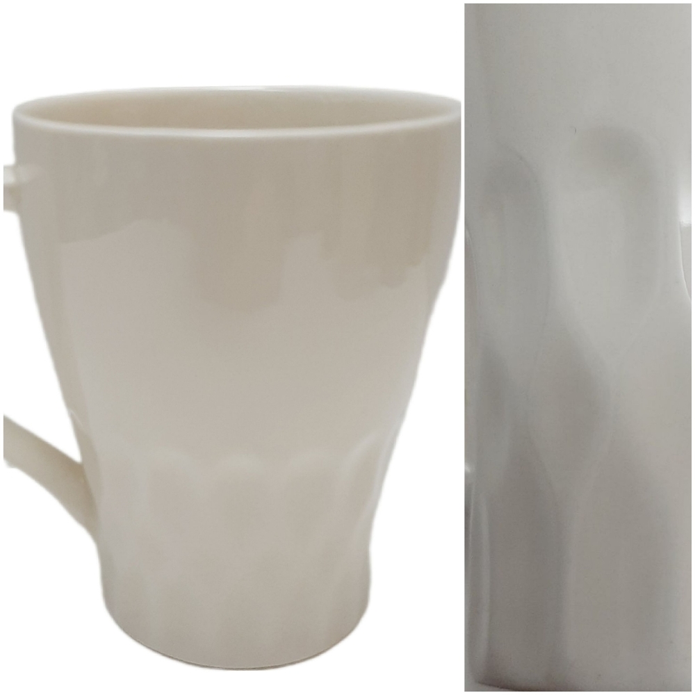 🍒 STARBUCKS by Design House STOCKHOLM 2008 12oz Ivory White Mug Coffee Cup
